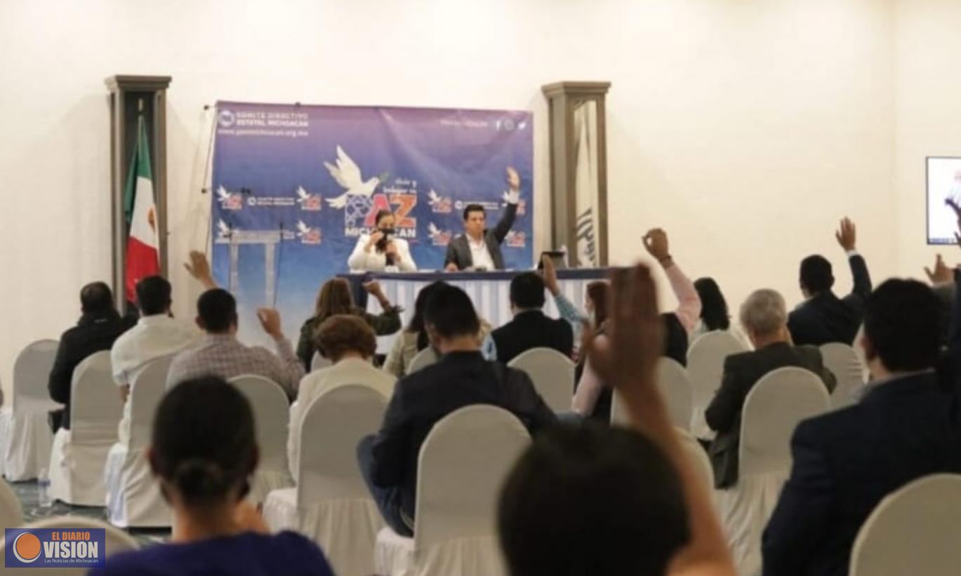 Consejo Estatal del PAN, aprueba candidatura al Gobierno de Michoacán, en alianza