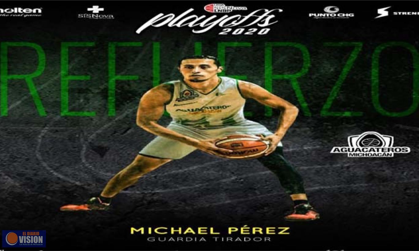 Aguacateros de Michoacán anuncia la incorporación del guardia Michael Pérez