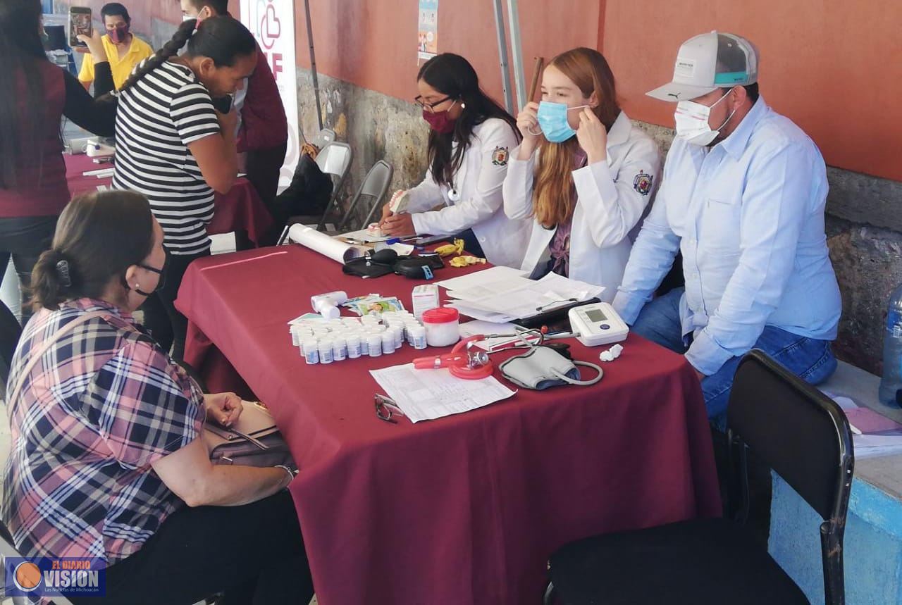 Gobierno de Morelia brinda servicios integrales en Jornada de Salud en Zimpanio Norte 