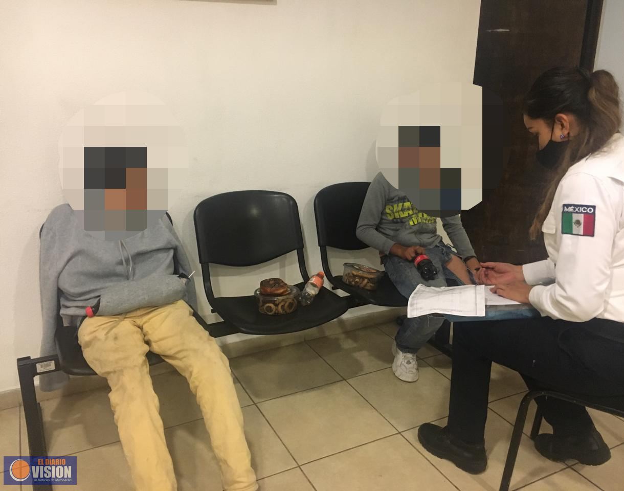 Policía Morelia resguardó a dos menores de edad durante las primeras horas de este viernes 