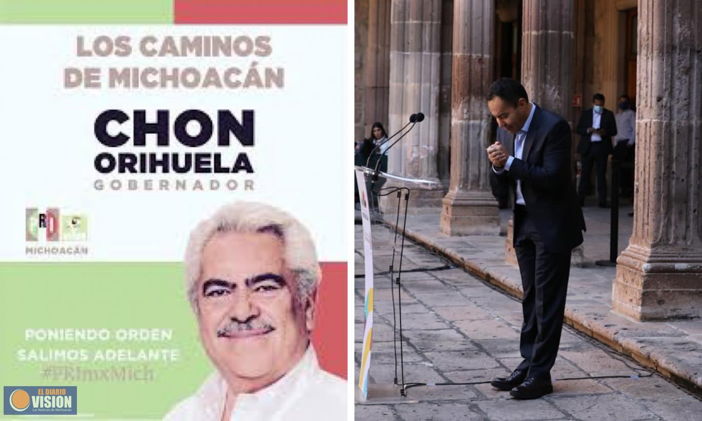 Caminos de Michoacán, la frase  de campaña de Chon Orihuela