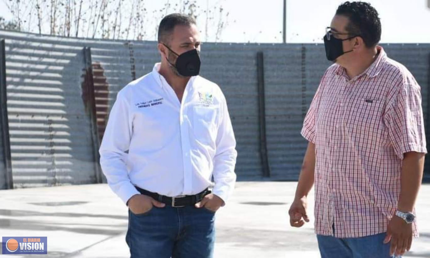 Luis Felipe León, inauguró Firme del  Centro de Acopio de la comunidad de Tariácuri 
