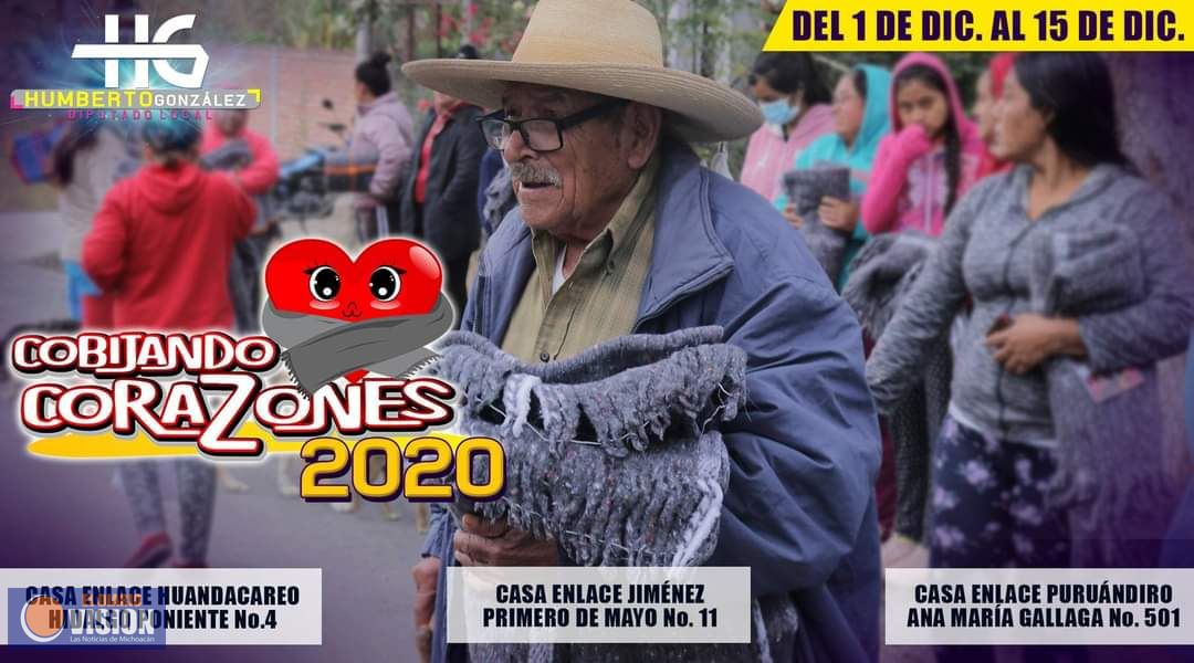 Arranca Humberto González campaña Cobijando Corazónes en Puruándiro 