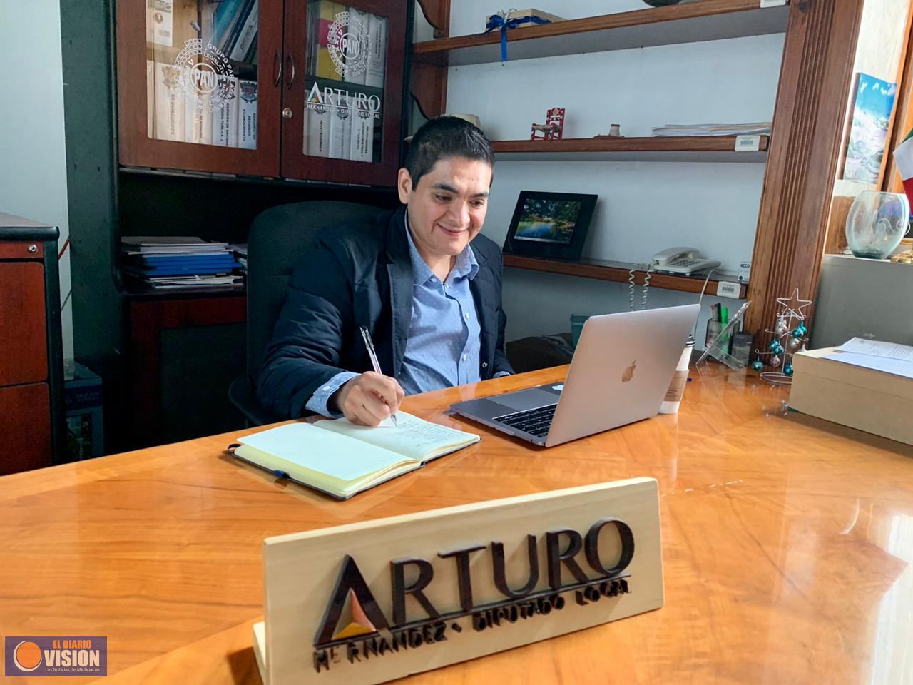 Desde el Congreso, seremos aliados para lograr una nueva realidad para la UMSNH: Arturo Hernández  