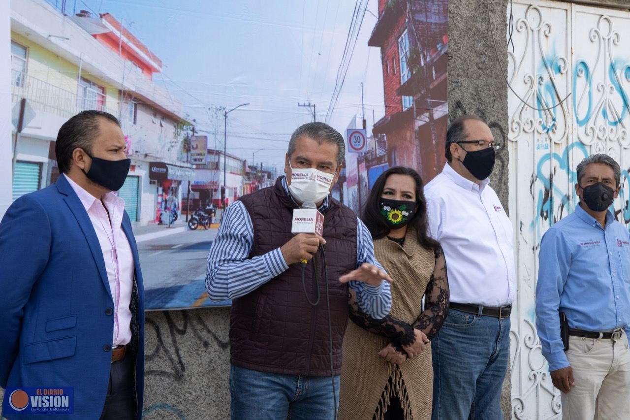 Invierte Raúl Morón 25 millones de pesos en regeneración vial de colonias populares 