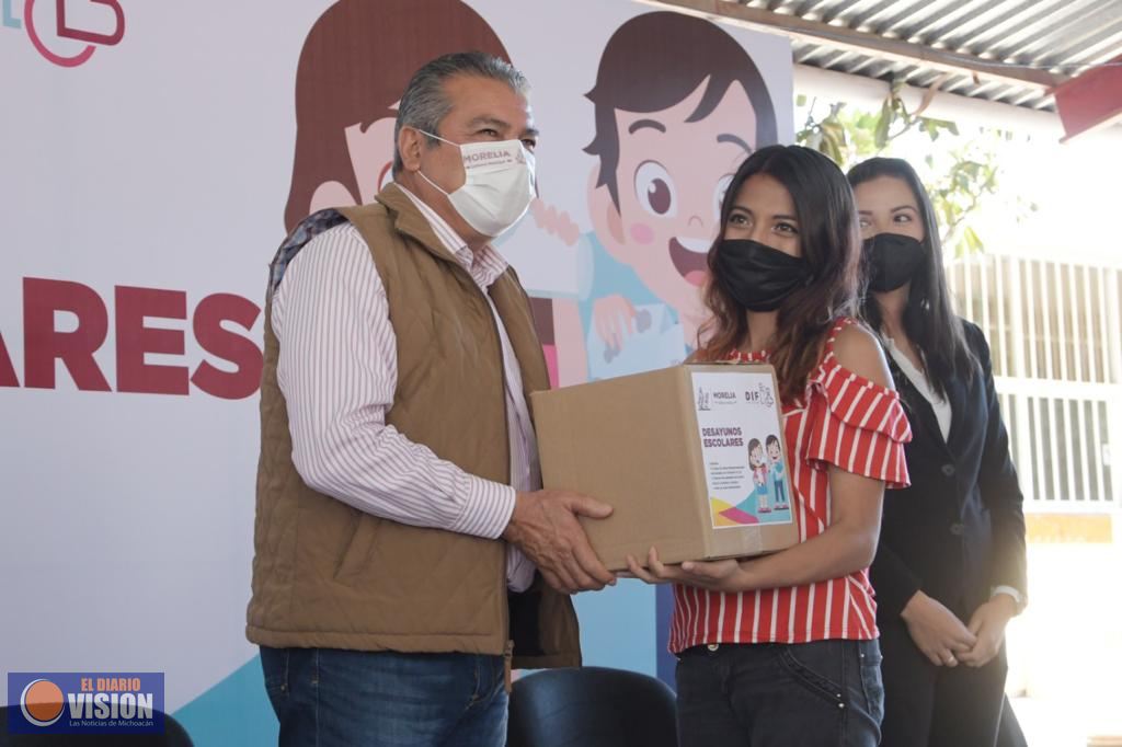 Pone en marcha Raúl Morón entrega de 200 mil desayunos escolares 