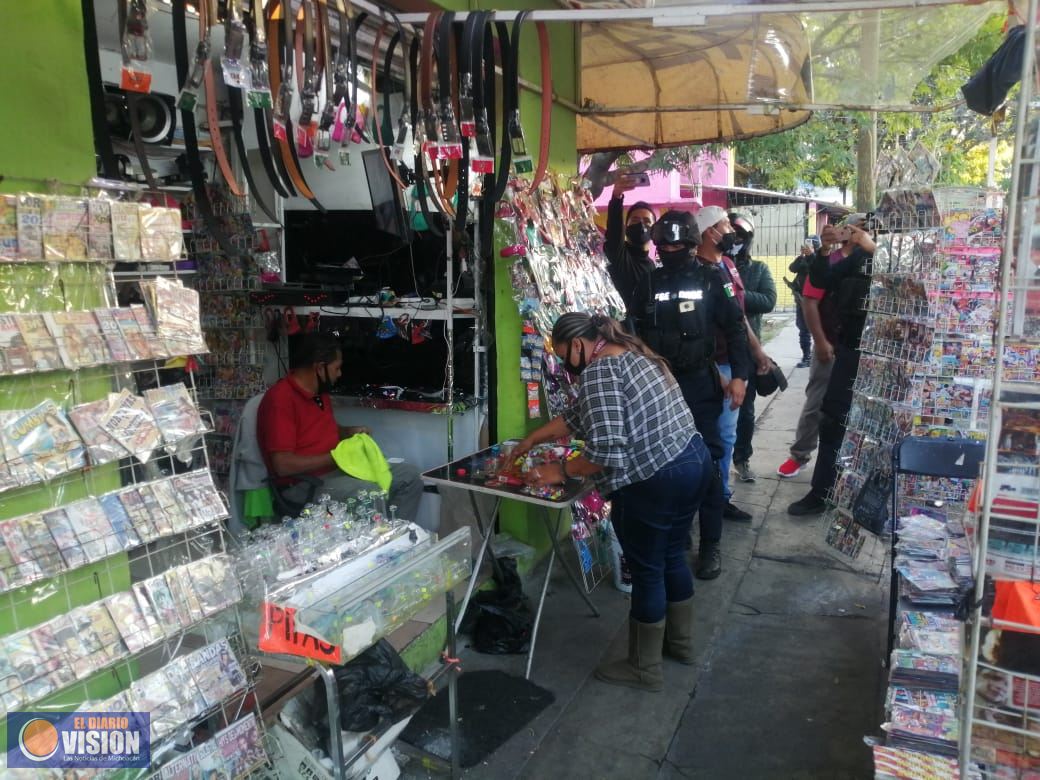 Policía Morelia implementó operativo para decomisar pirotecnia en las calles 