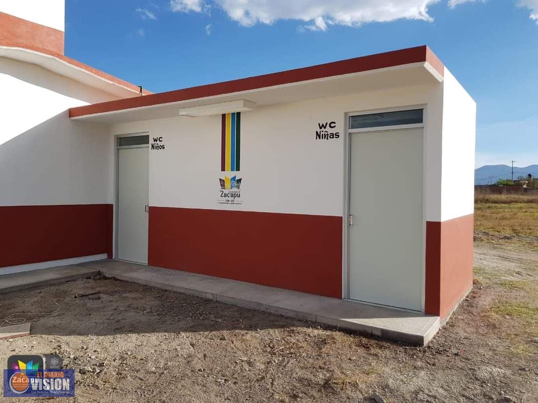 Avance del 95% reportan obras de la Telesecundaria Lázaro Cárdenas en Zacapu 
