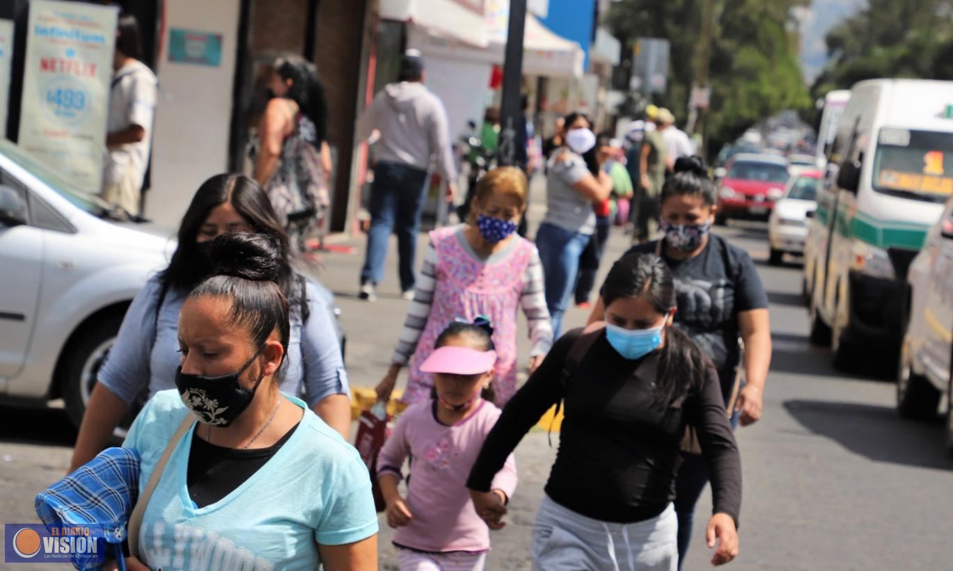 Al día de hoy, Michoacán registra 142 casos nuevos y 4 decesos de Covid-19 