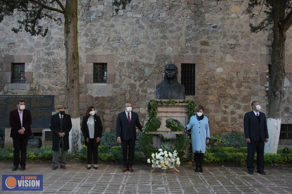 Gobierno de Morelia conmemora CCV Aniversario luctuoso del Generalisimo José María Morelos y Pavón 