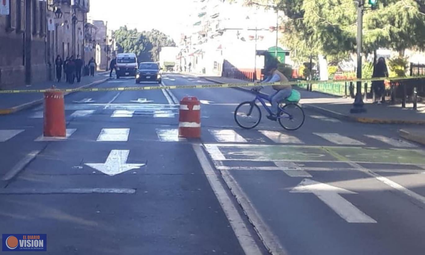 Cerradas vialidades del primer cuadro de la ciudad de Morelia 