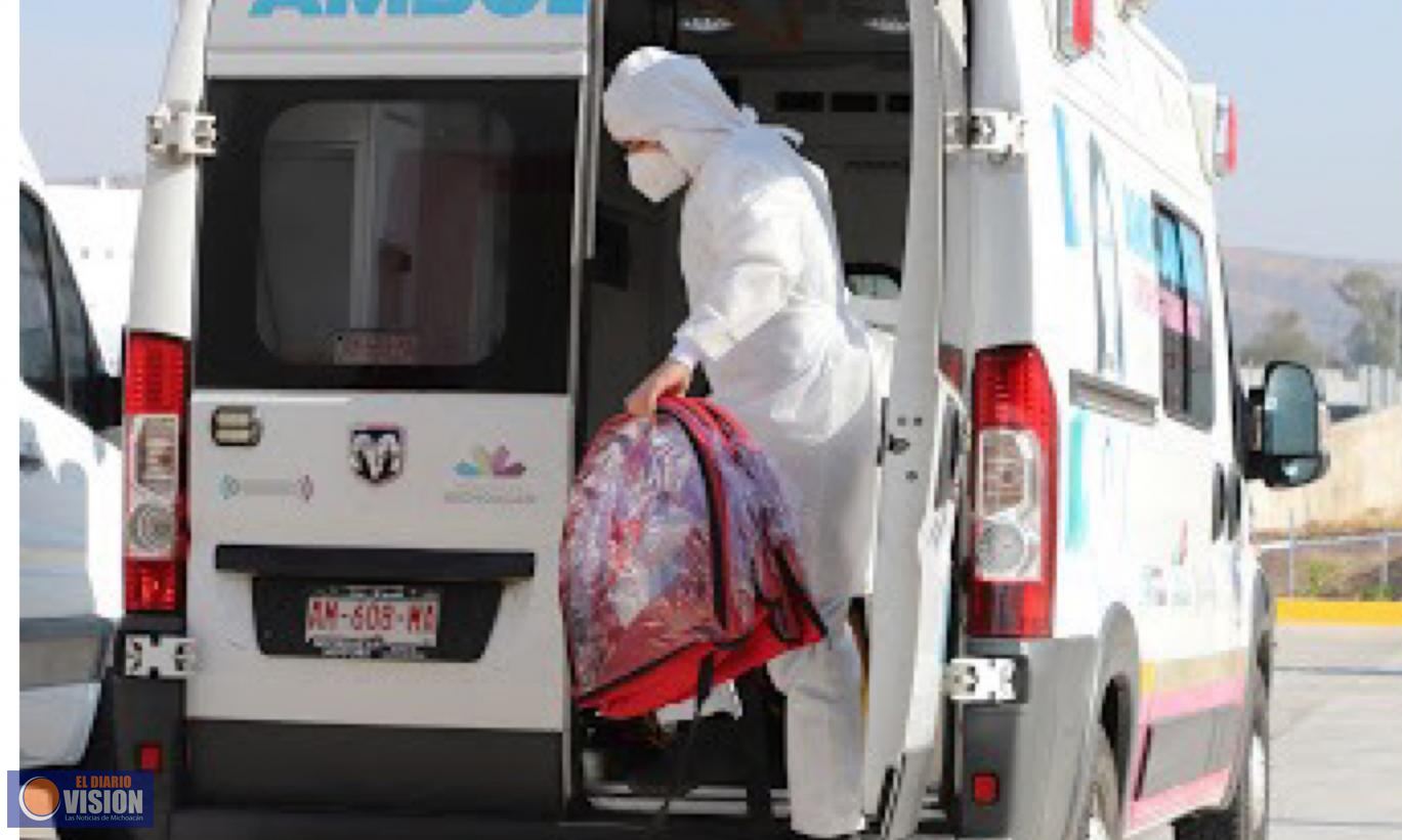 Michoacán reporta 140 contagios positivos y 4 defunciones por Covid-19, hoy lunes 