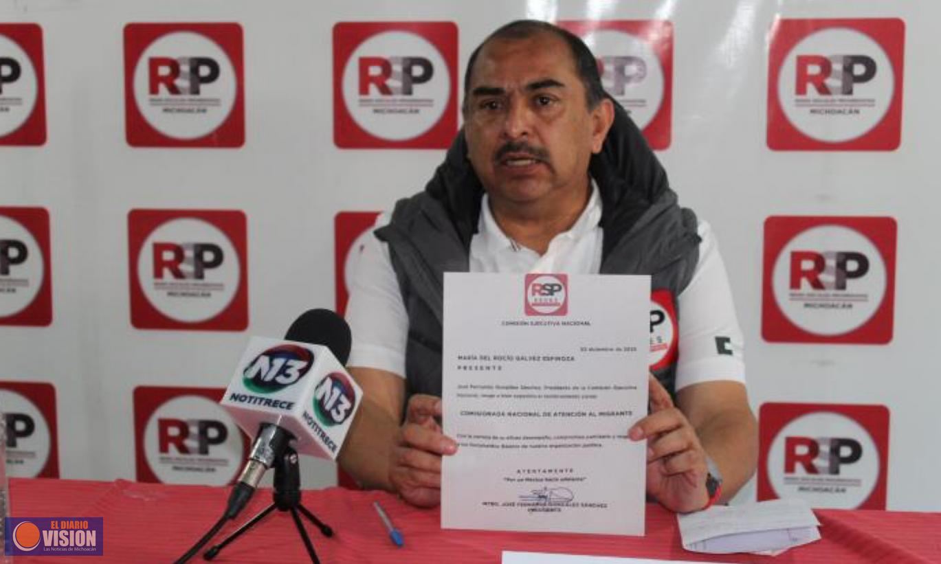 RSP Michoacán convoca a que el INE e IEM inviten a partidos a respetar protocolos de salud 