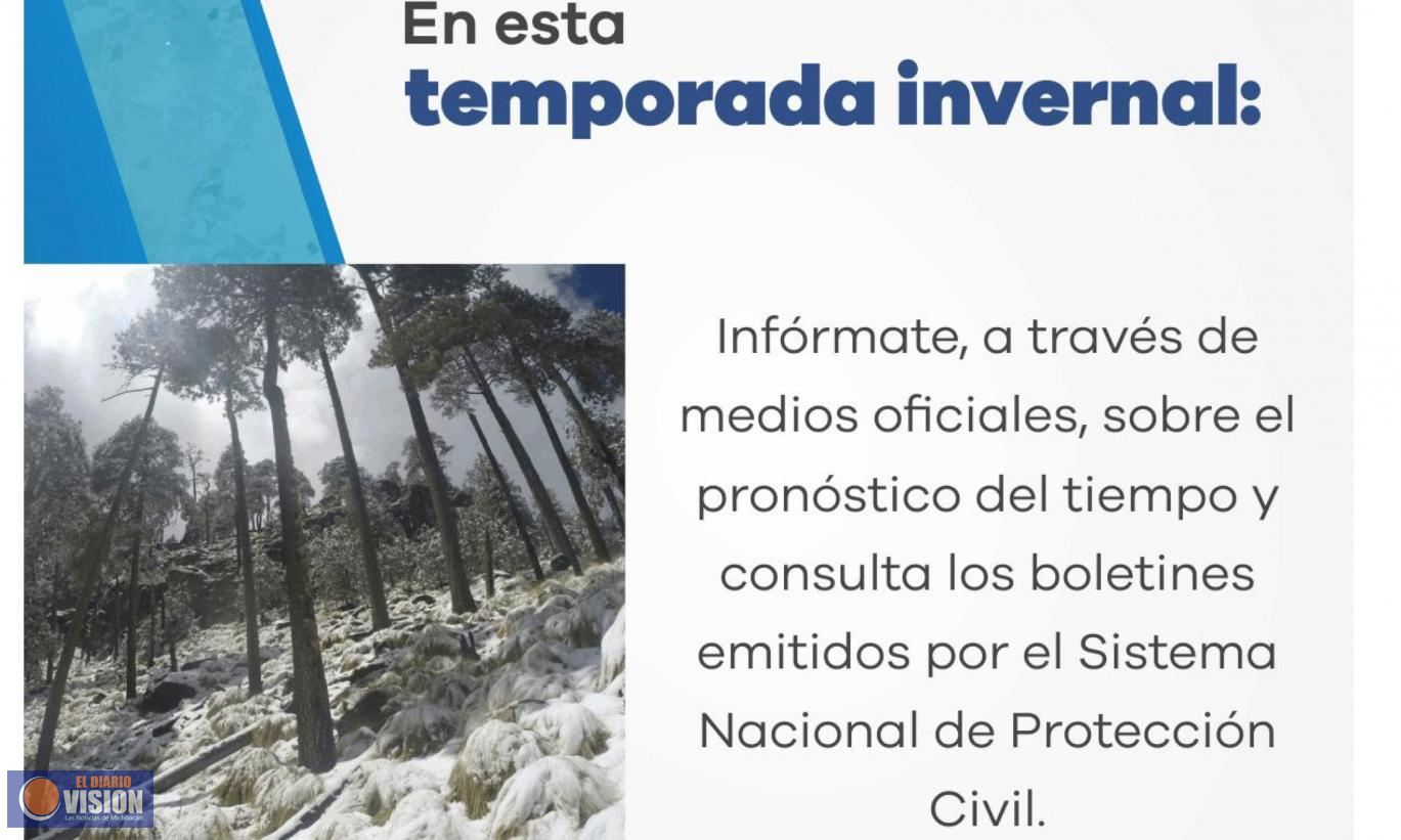 Llama PC a tomar medidas de autocuidado ante Tormenta Invernal