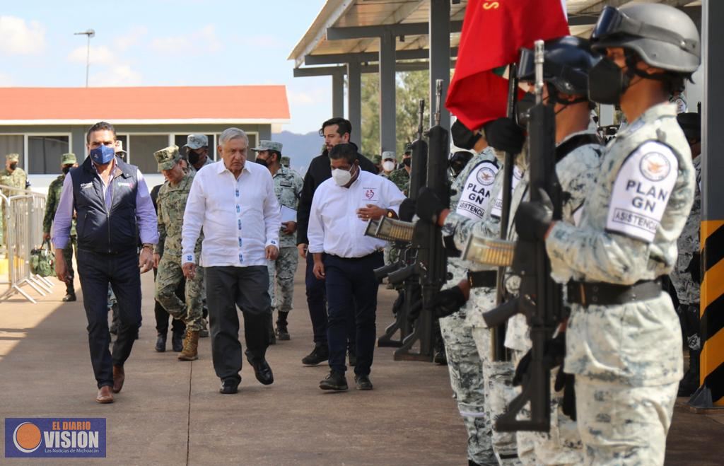 Blindaje de la Costa Michoacana, tema de la visita de AMLO al Puerto de Lázaro Cárdenas