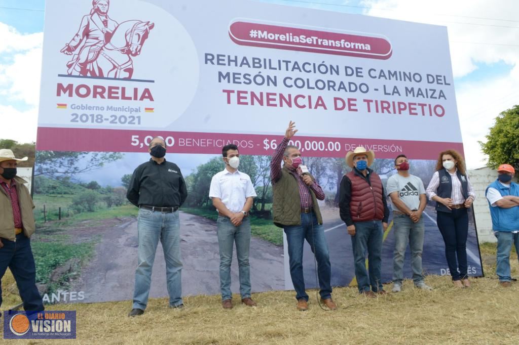 Raúl Morón impulsa desarrollo rural con visión global, se invierten 21.2 mdp en Tiripetio 