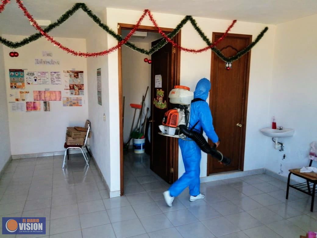 Gobierno de Morelia continúa Jornadas de Sanitización en espacios públicos 