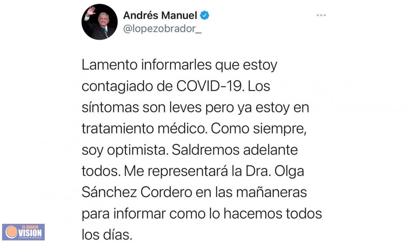 AMLO da positivo a Covid-19.