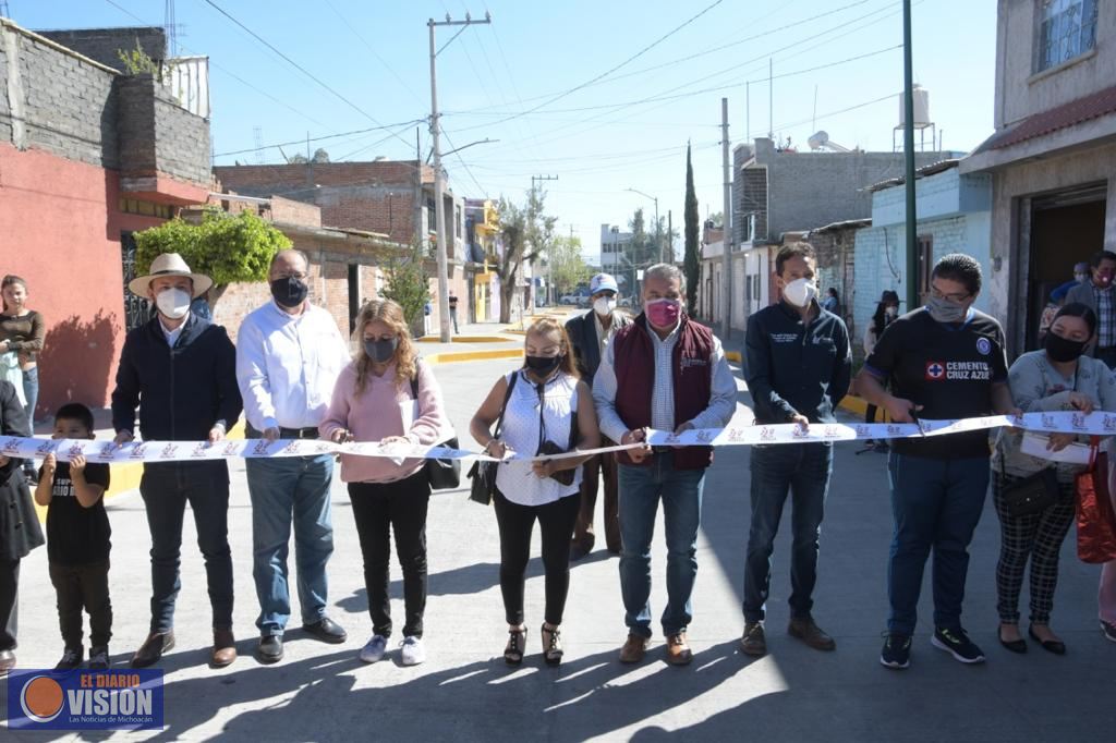Raúl Morón entrega obras de calidad, Gobierno de Morelia inaugura calle integral Pedro Baranda 