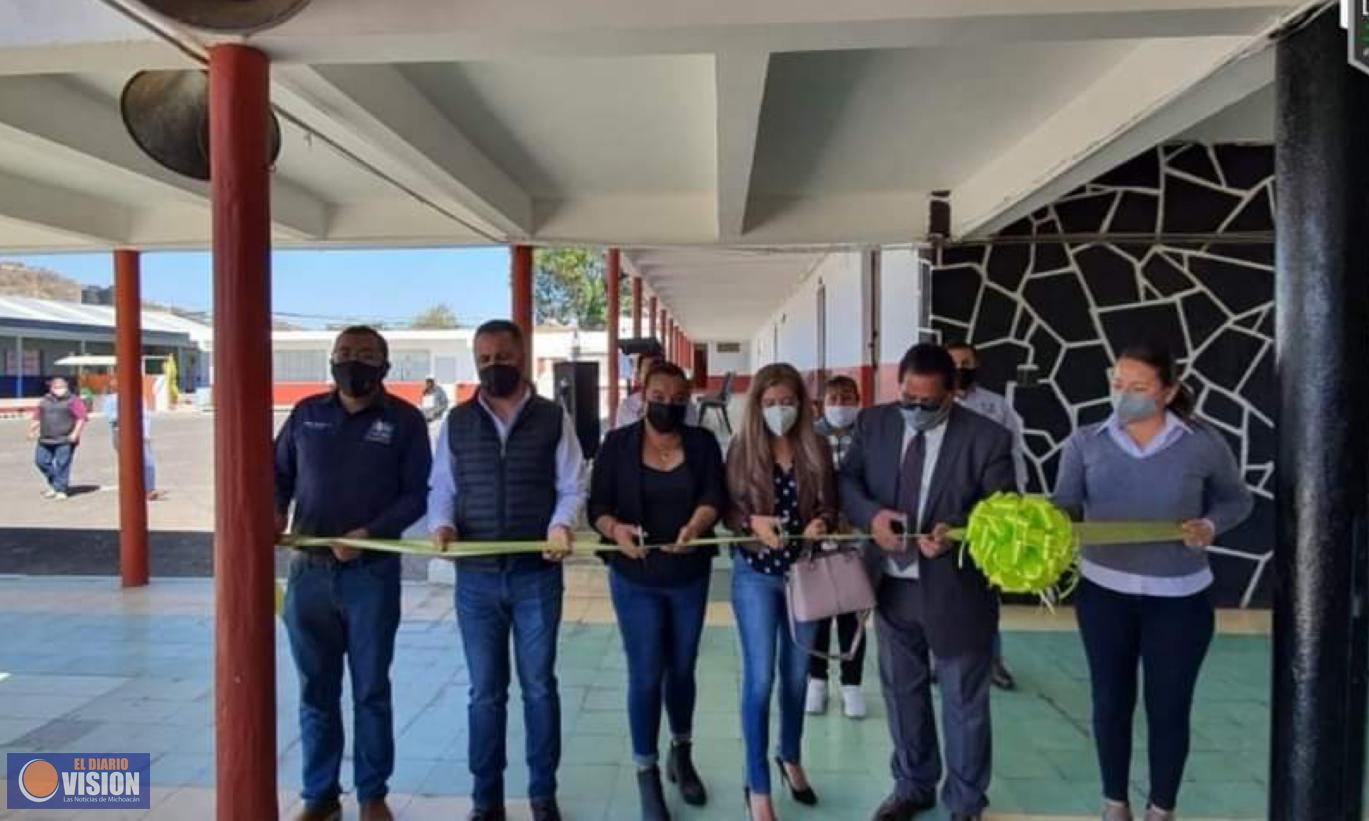 Gobierno de Zacapu, concluye segunda etapa de rehabilitación en la Primaria Miguel Hidalgo 