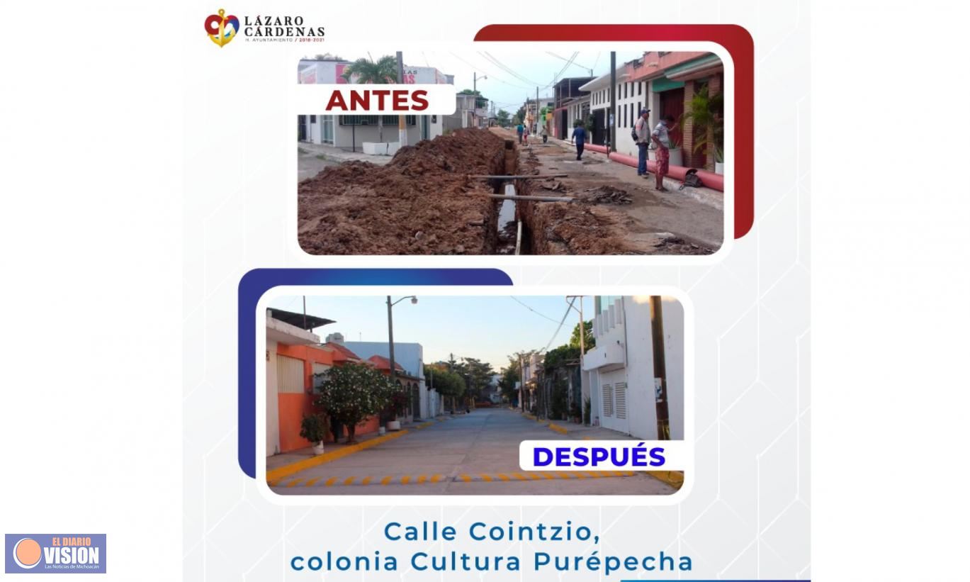 Nueva obra de pavimentación inaugurada por Itzé Camacho  