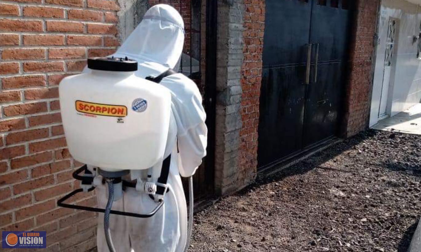 Intensifica Luis Felipe León Balbanera acciones de sanitización en avenidas y domicilios 