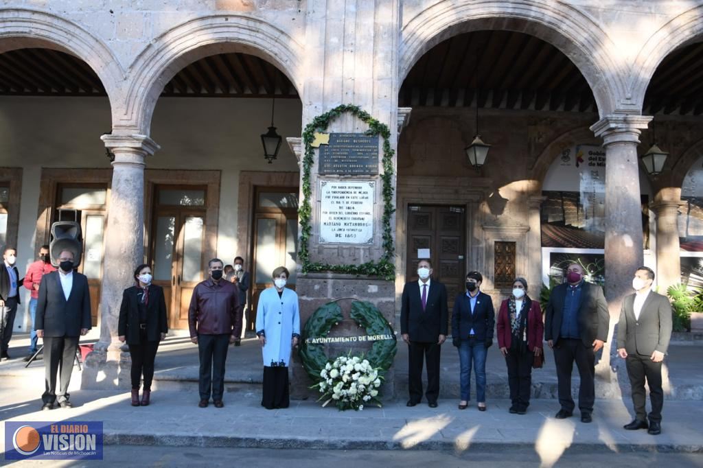 Gobierno de Morelia conmemoró el CCVII Aniversario Luctuoso de Don Mariano Matamoros 