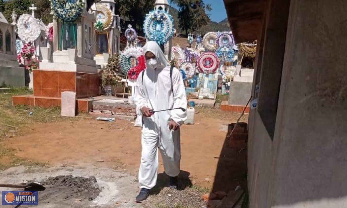 Realiza Gobierno de Zacapu sanitizacion en los panteones del municipio 