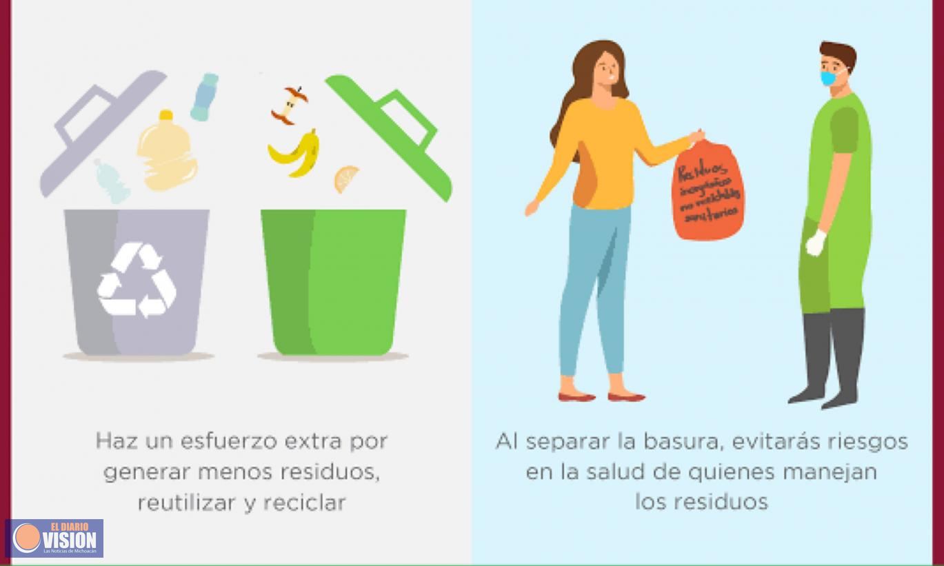 En tiempo de pandemia de vital importancia la separación de residuos en el hogar 
