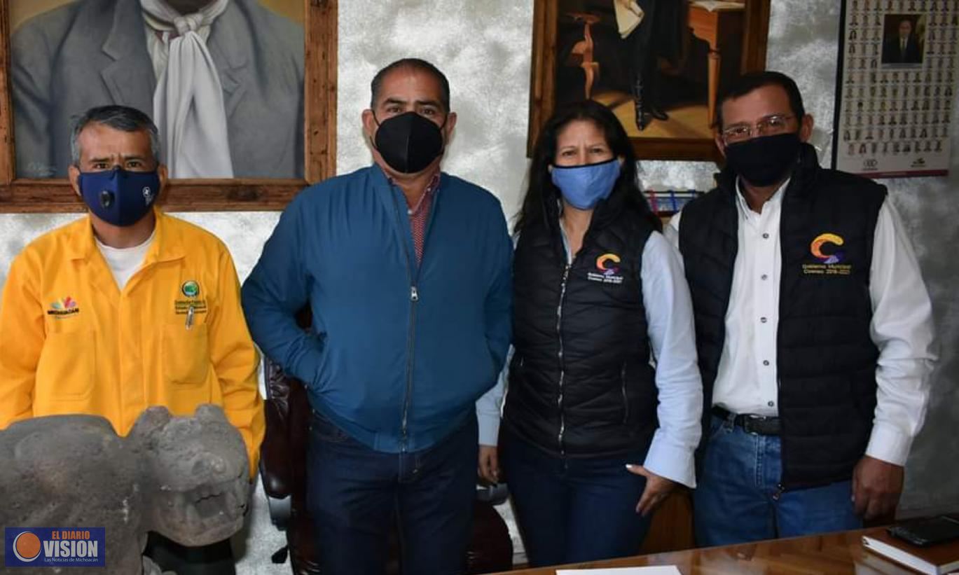 Gobierno de Coeneo y COFOM firman convenio para la Protección y Combate de Incendios Forestales