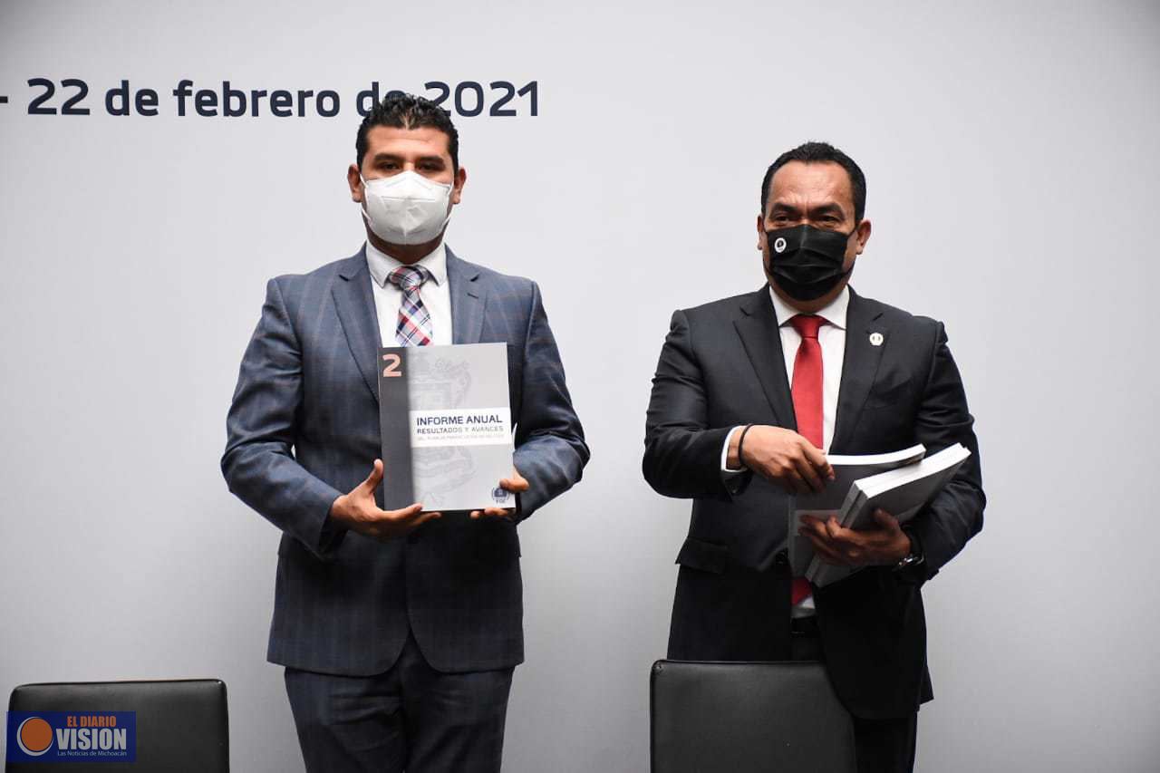 Recibe Congreso del Estado informe de resultados de la FGE
