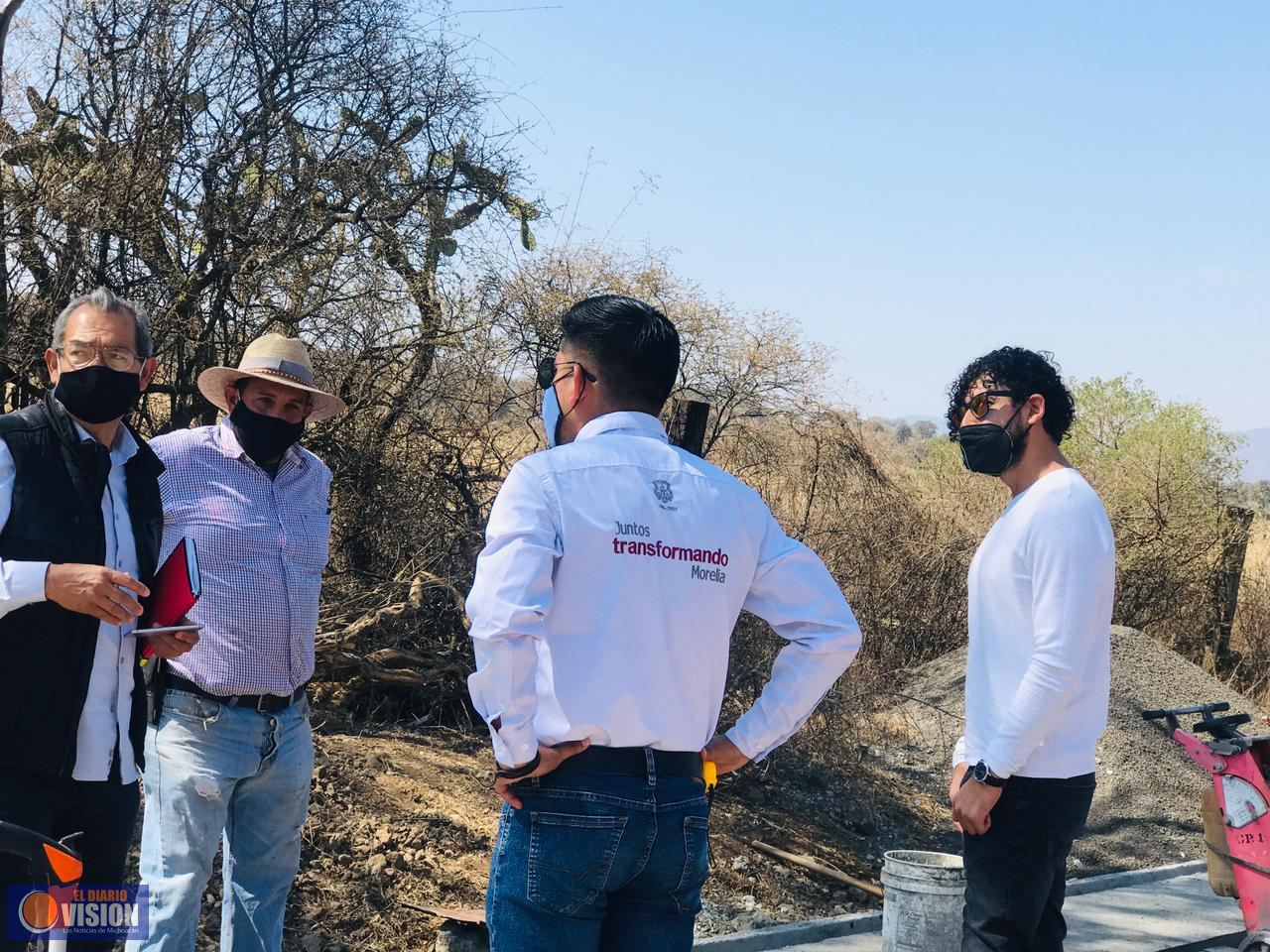 Supervisa SUOP construcción del camino Cuto de la Esperanza-La Concepción 