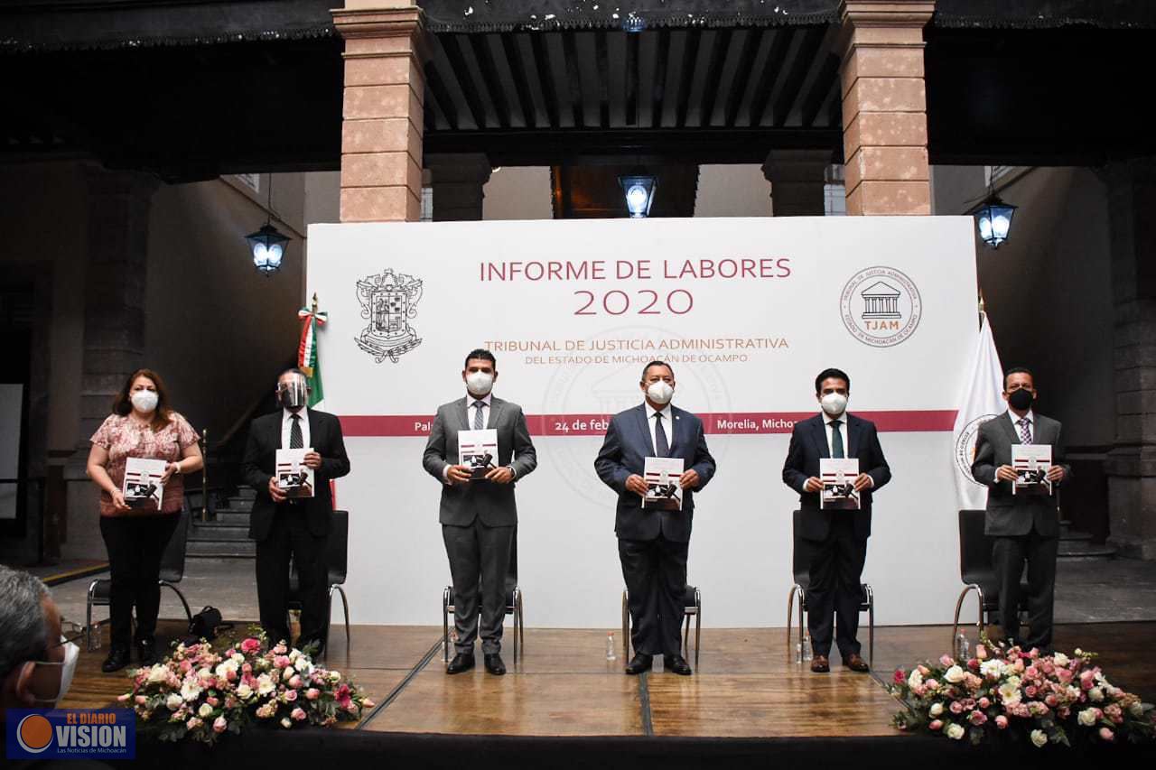 Recibe Congreso del Estado informe de labores 2020 del TJAM