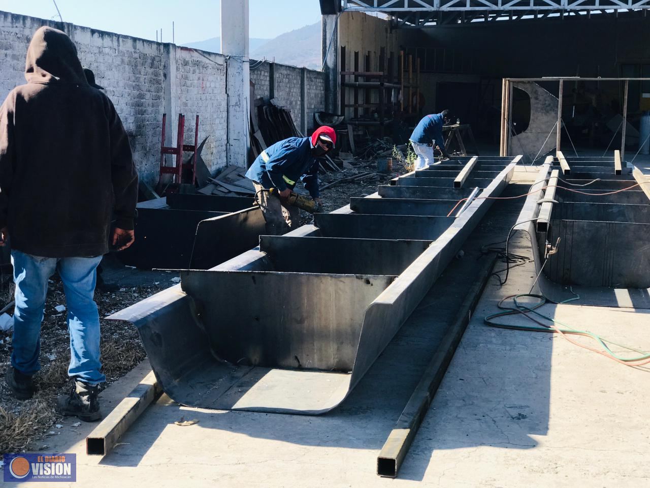 SUOP supervisa armado y habilitado de acero en columnas del puente elevado Av. Siervo de la Nación 