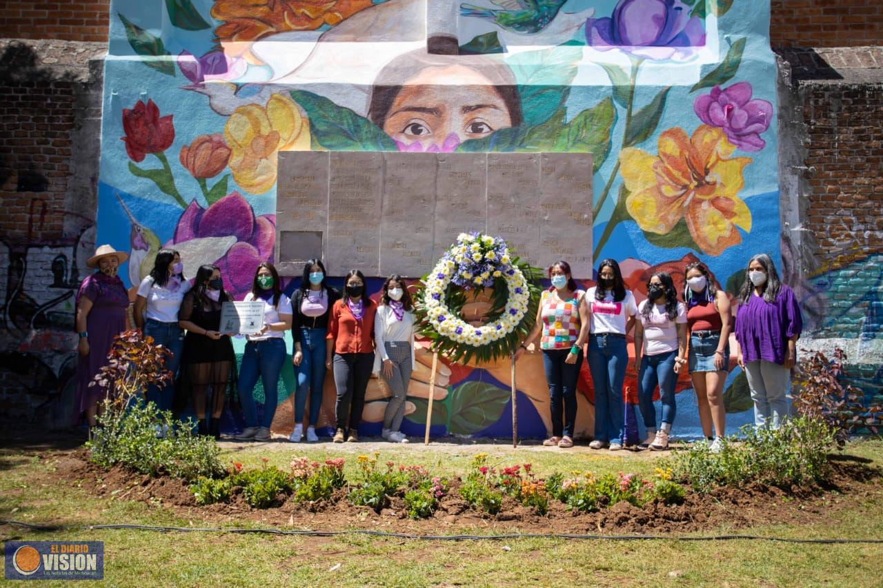 SeCultura Morelia develó el mural a Víctimas de Feminicidios 