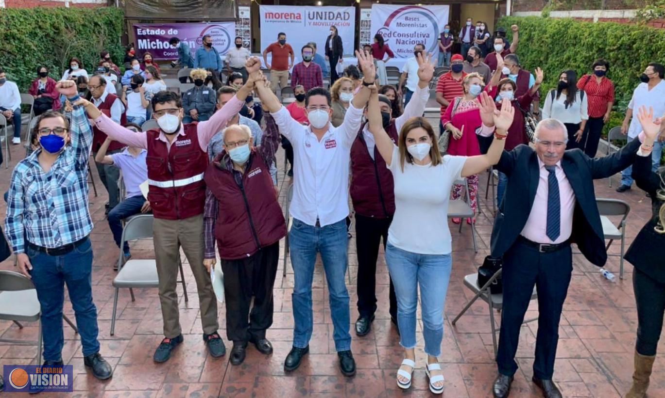 Bases Morenistas se suman a Iván Pérez Negrón en la ruta por la alcaldía de Morelia