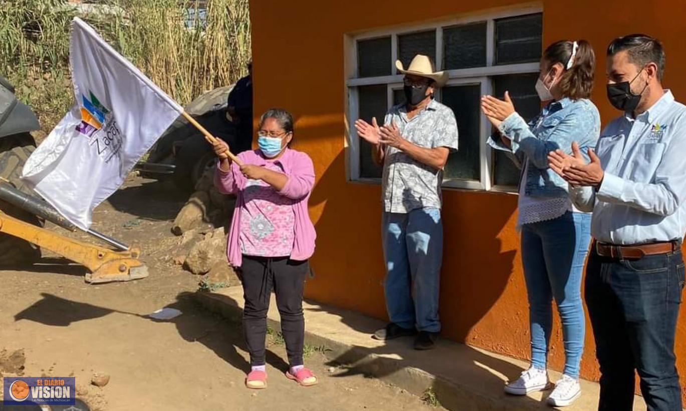 Inicia Gobierno de Zacapu pavimentación de la calle Agrarismo en la colonia Mujica 