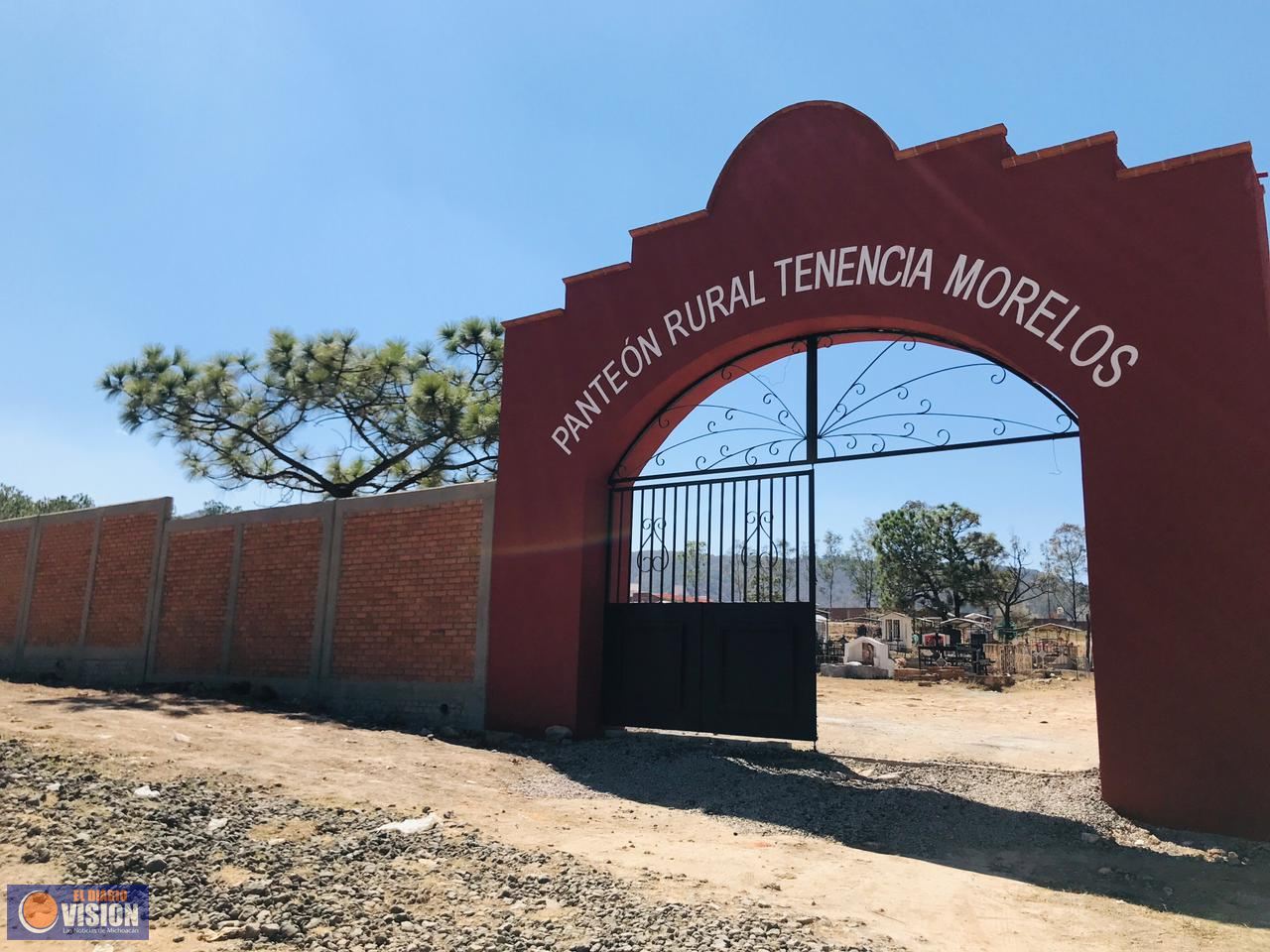 Gobierno de Morelia consolida desarrollo rural, concluye obra en panteón de Tenencia Morelos 