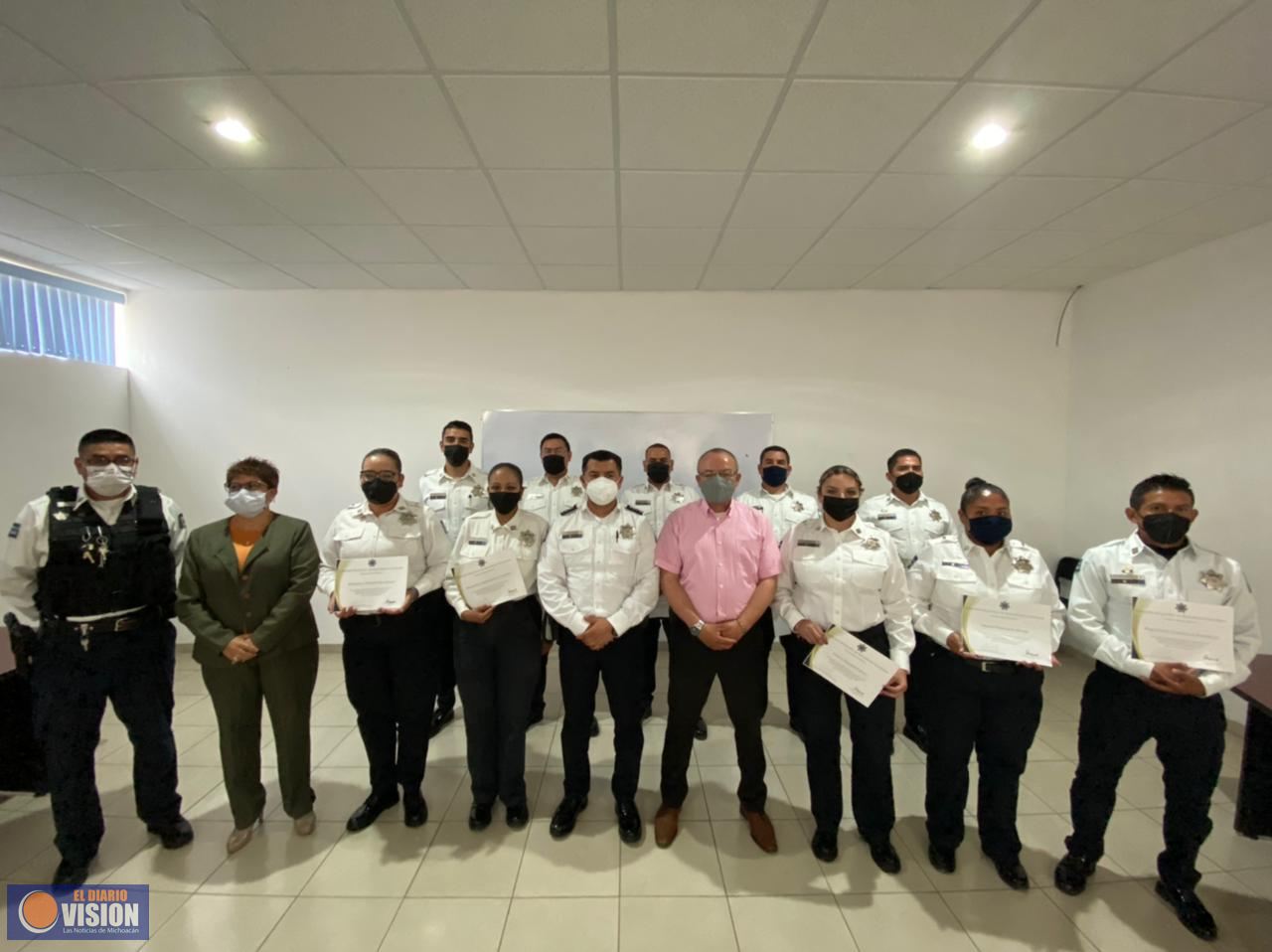 Agentes de la Policía Morelia se capacitan para reforzar habilidades de primer respondiente 