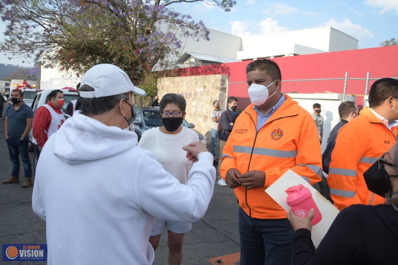 Empleados de Gobierno del Morelia ofrecieron apoyo solidario en jornada de vacunación 