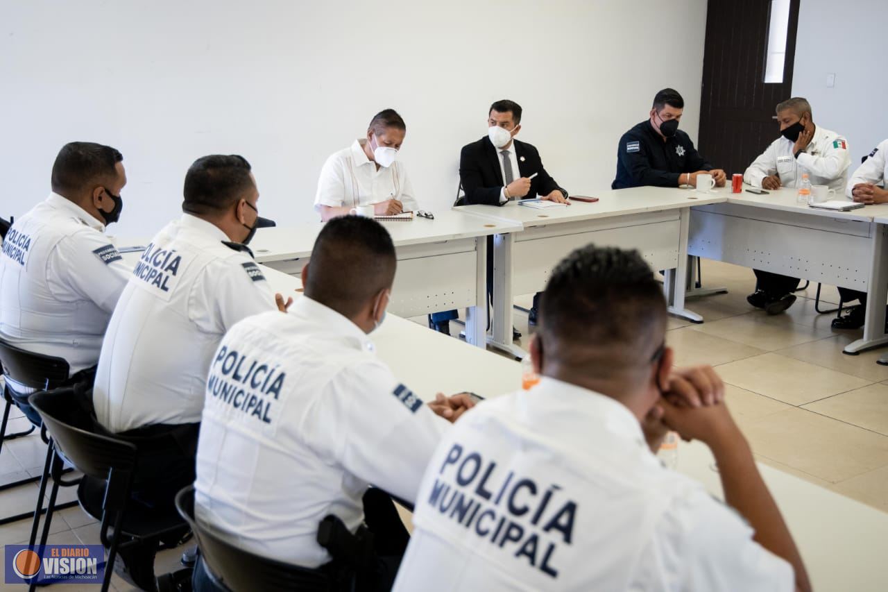 Supervisa Humberto Arróniz avances en materia de seguridad en Morelia