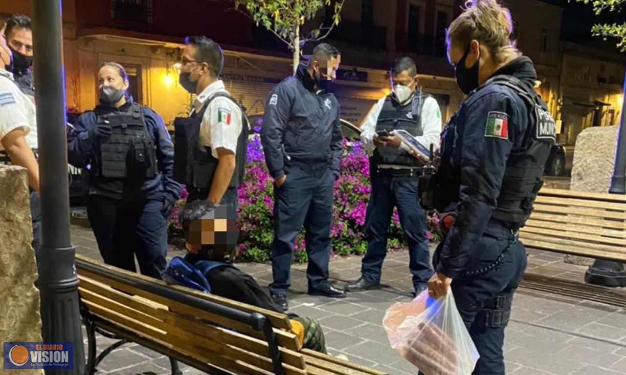Resguarda Policía de Morelia a menor en situación de calle