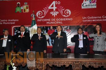 Asistió LGR al IV Informe de Gobierno Municipal de Cuitzeo  