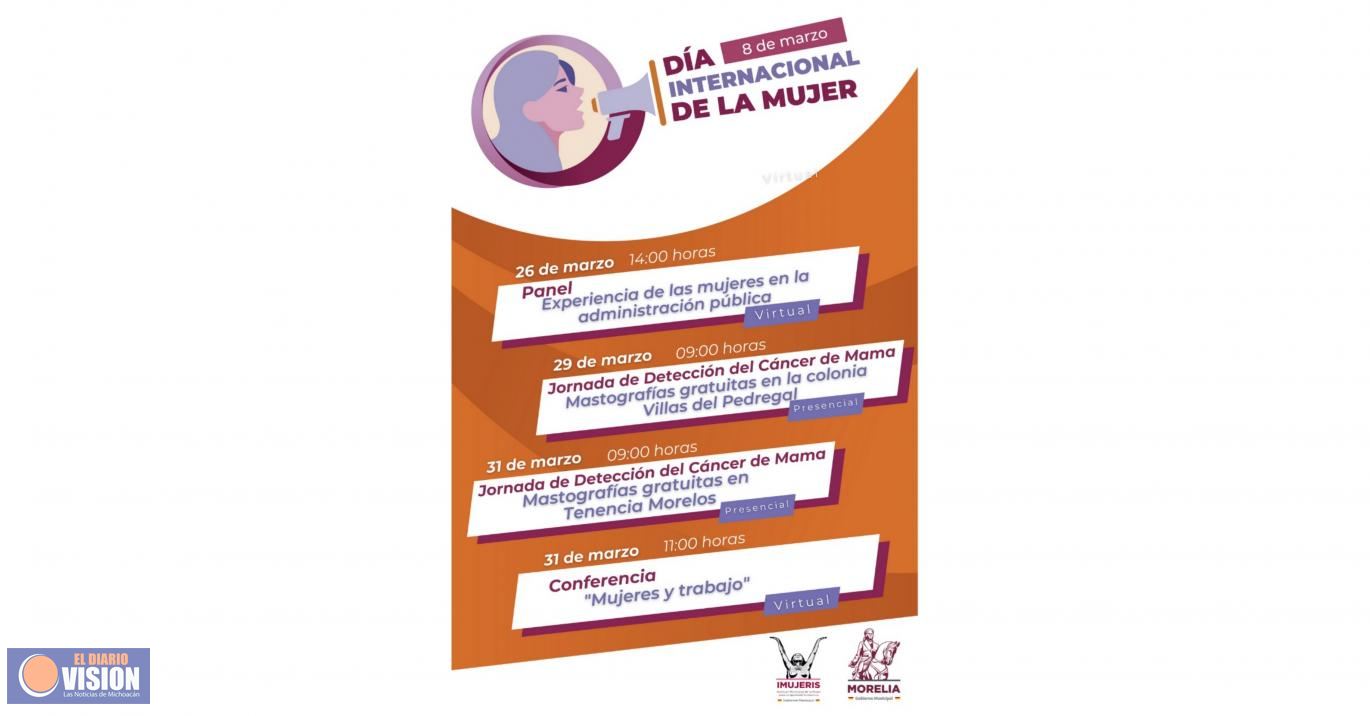 Continúa IMUJERIS programación, en el marco del Día Internacional de la Mujer