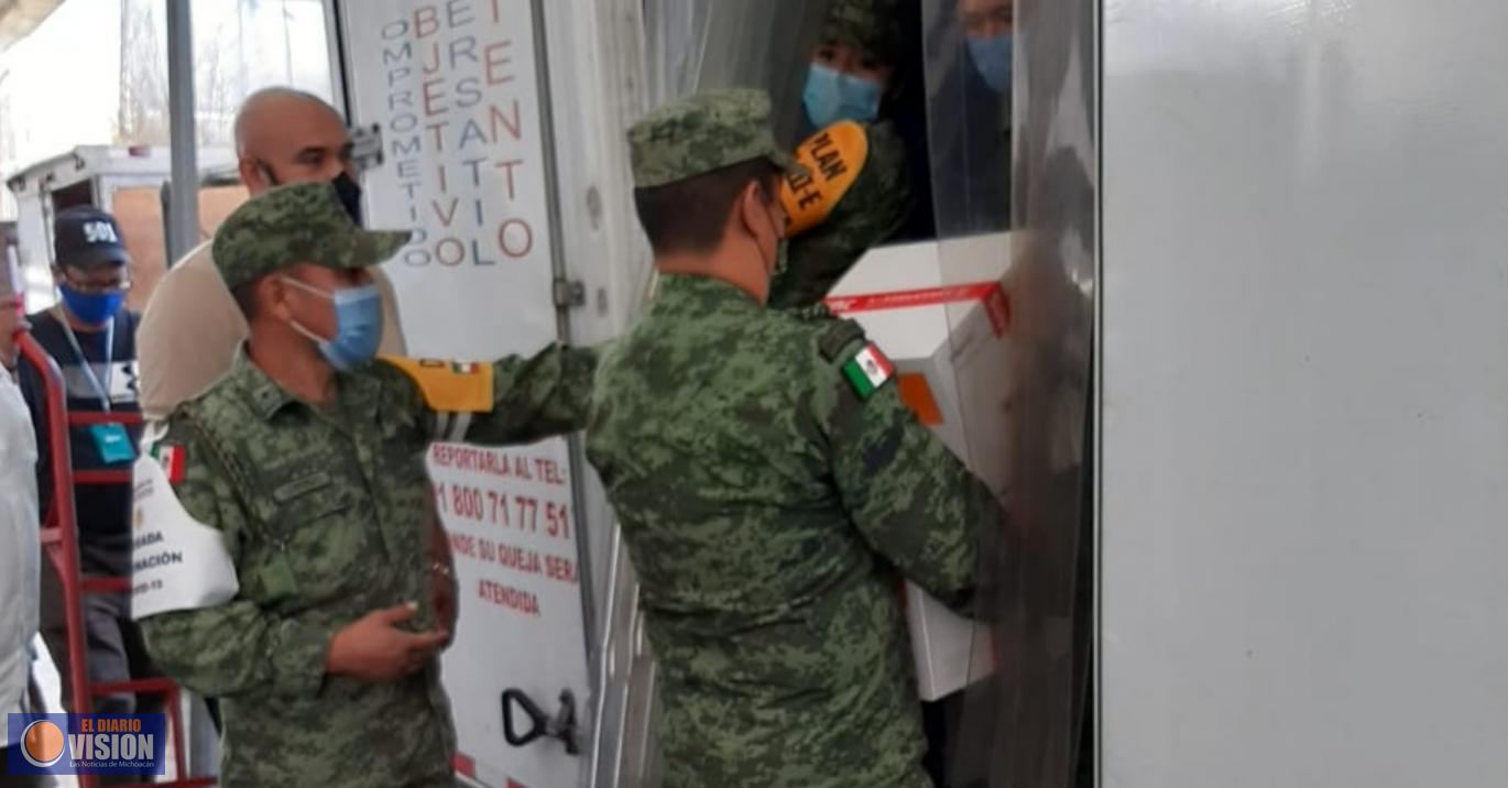 Llegan a Morelia 39 mil dosis Pfizer para continuar vacunación con adultos mayores