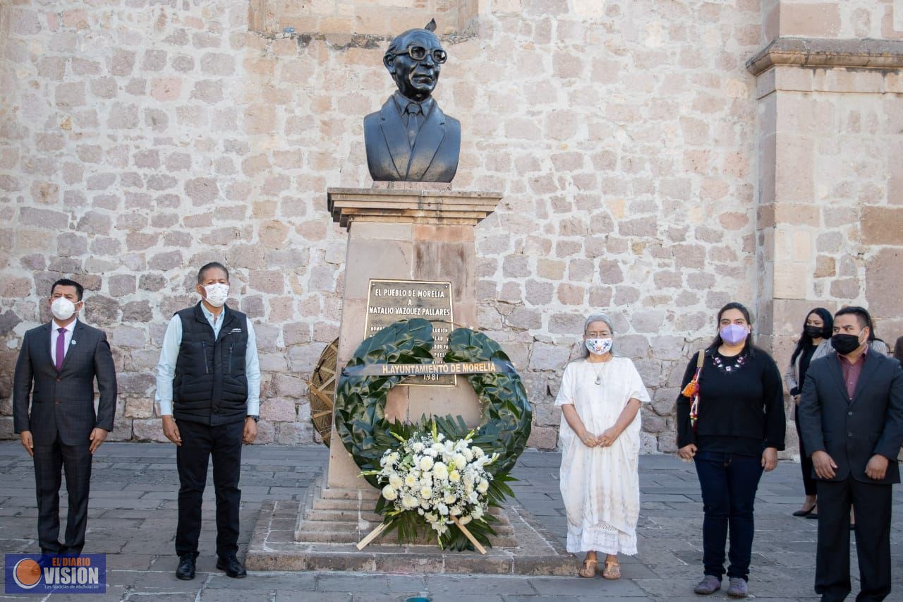 Gobierno de Morelia, conmemoró el XL aniversario luctuoso del Lic. Natalio Vázquez Pallares 