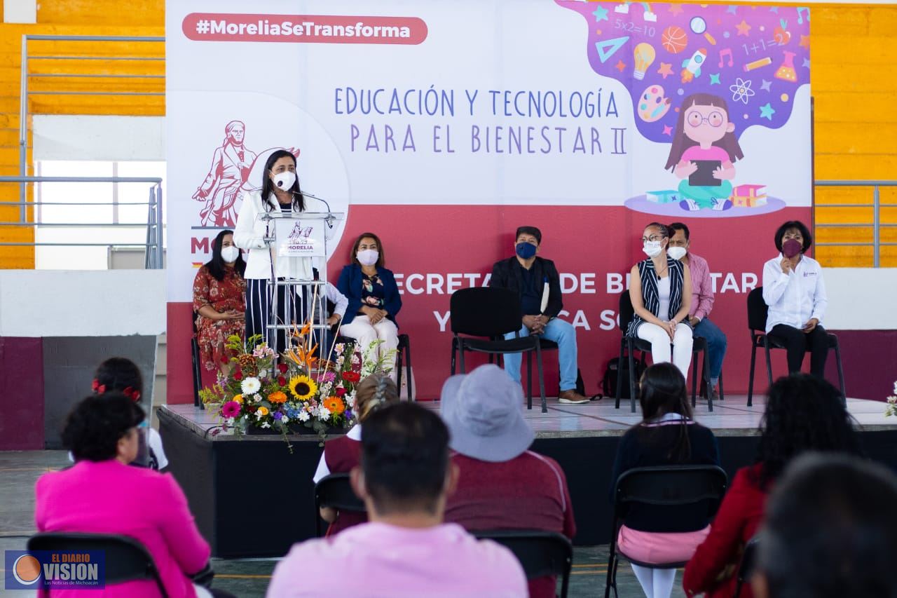 Inicia Gobierno de Morelia entrega del programa Educación y Tecnología para el Bienestar