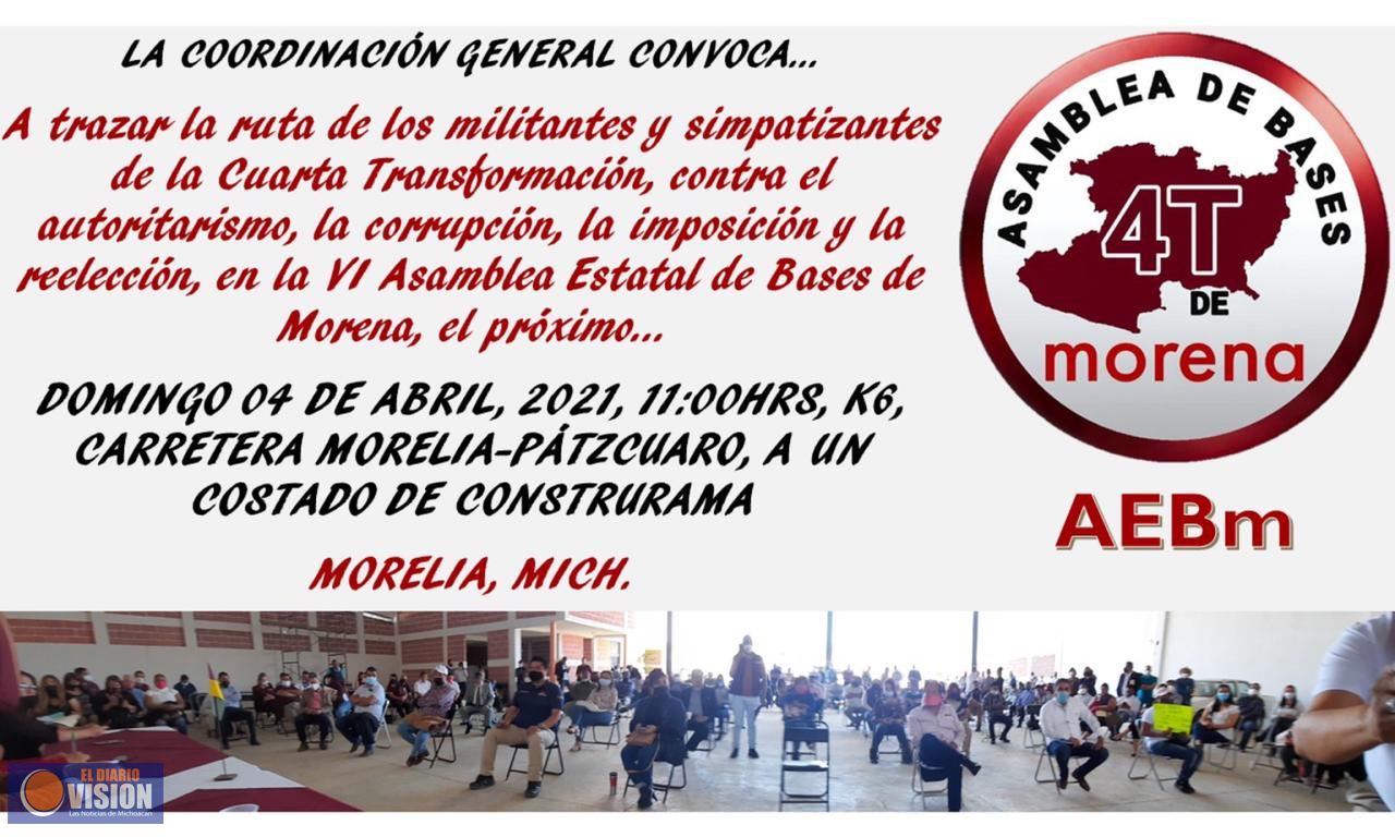 Convocan a la VI Asamblea Estatal de Bases Morenistas 