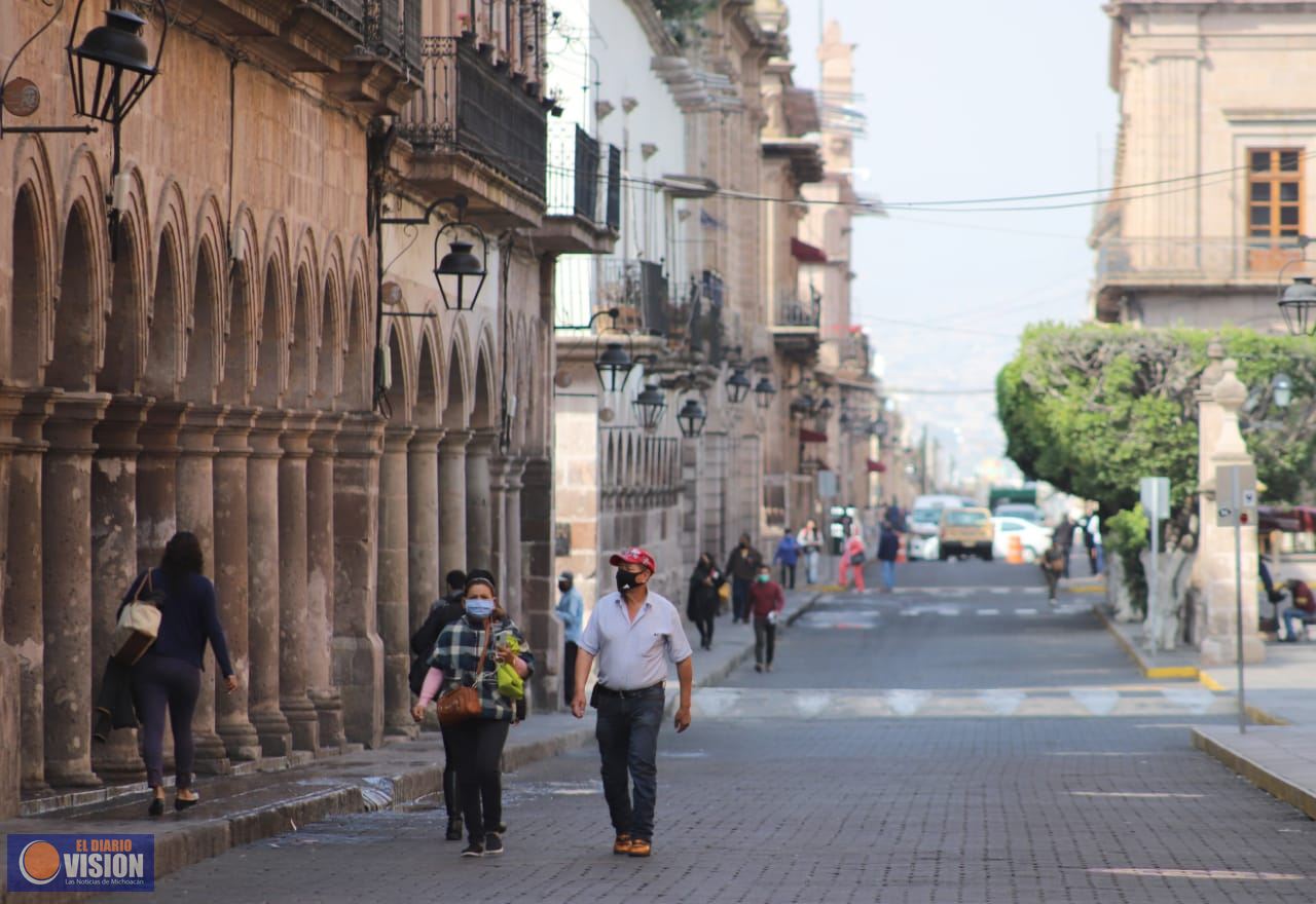Hoy miércoles, Morelia reporta 5 muertes y 33 infectados por Covid-19 