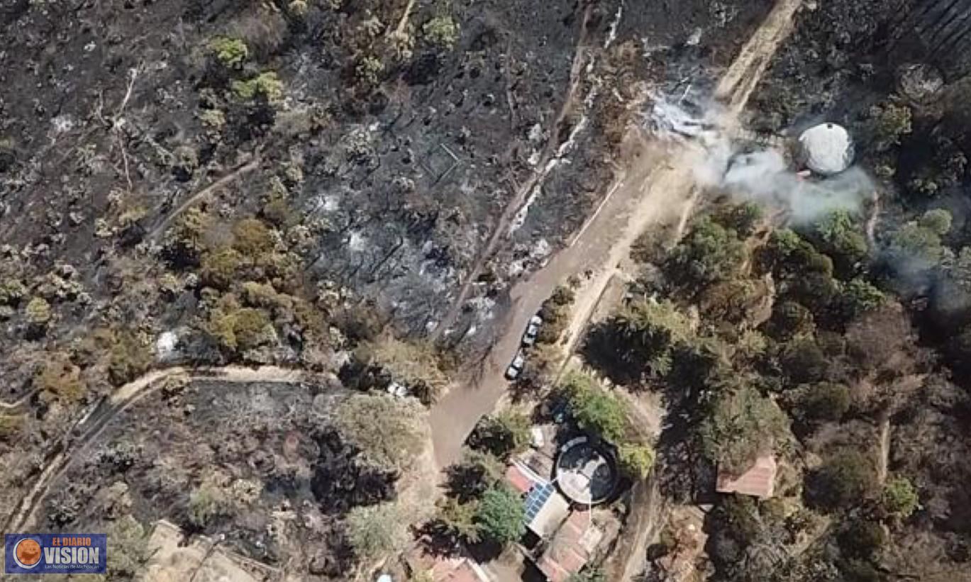 Dañó incendio 55 hectáreas en Cerro del Punhuato